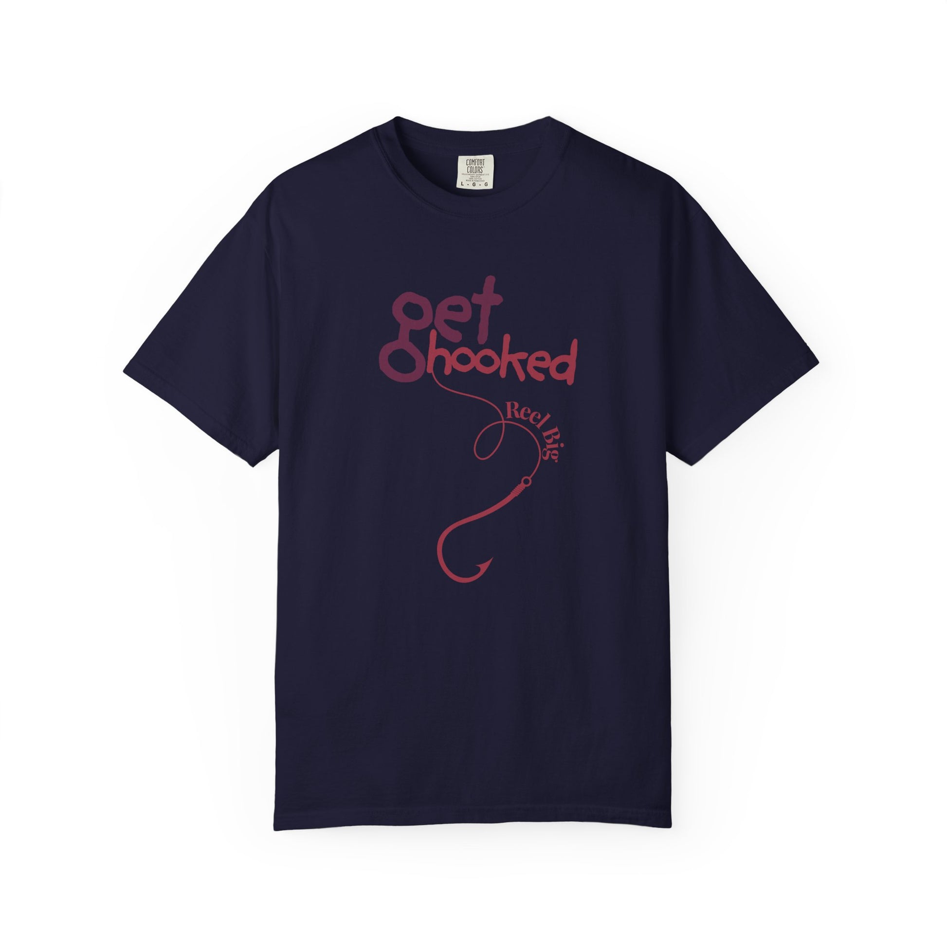 Back view of the relaxed fit reel big fishing shirt on a clean white background.