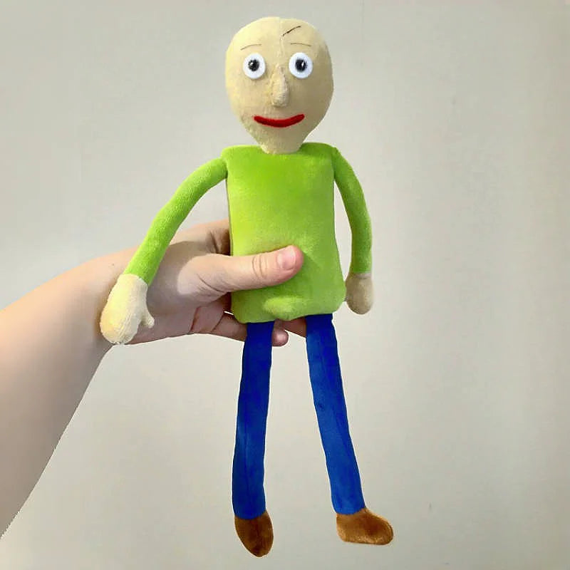 Baldi plushie happy lime green soft fan collectible 25cm