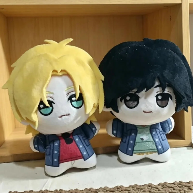 Banana Fish inspired plushies Ash and Eiji chibi duo anime collectible