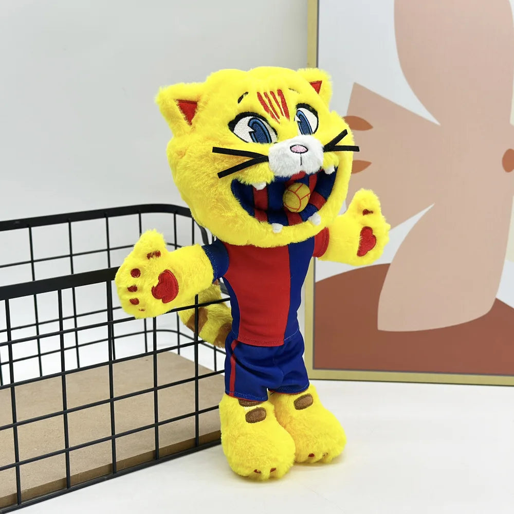 Barca cat stuffed toy handmade quality detail shot
