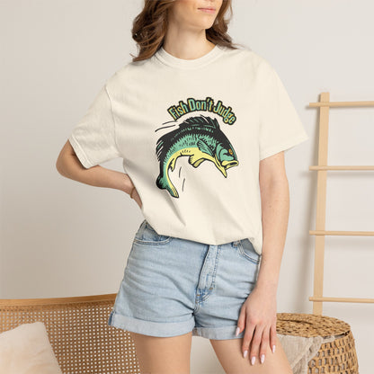 Bass fishing humor shirt with vintage wash finish, detail shot