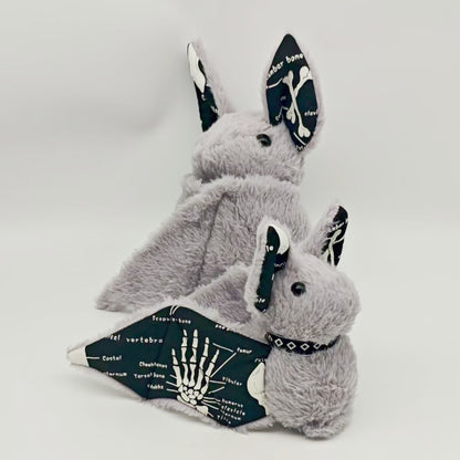 Bat plush 18cm and 25cm size comparison side by side