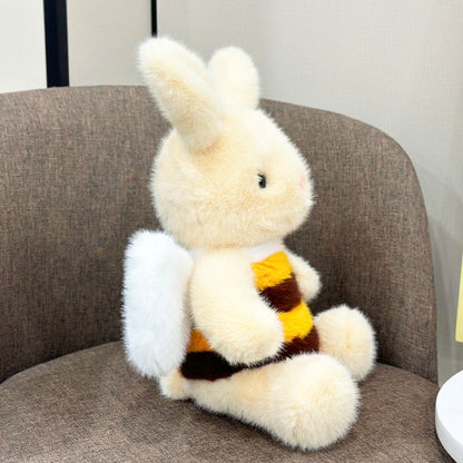 Bee stuffed toy gift for insect lover wrapped in tissue paper