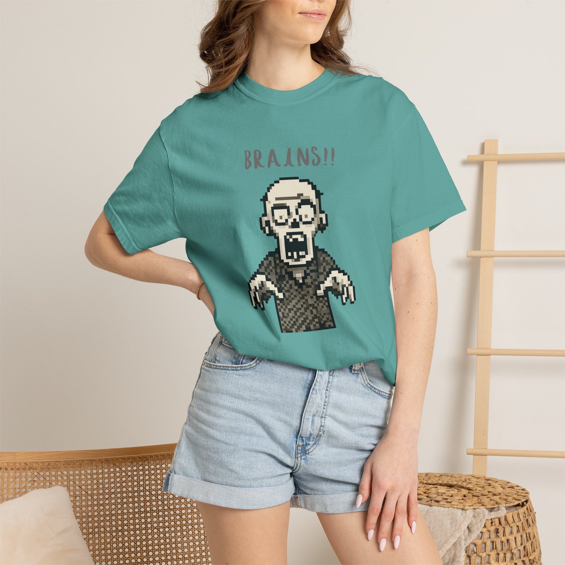 Best pixel art zombie graphic t-shirt.