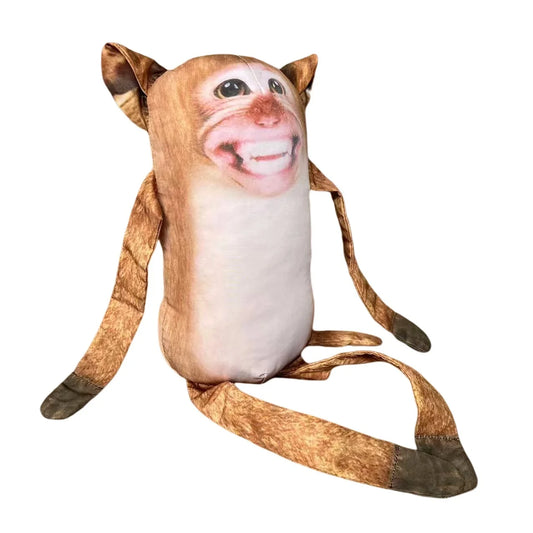 Bibi viral plush toy 28cm cartoon stump-tailed macaque stuffed animal
