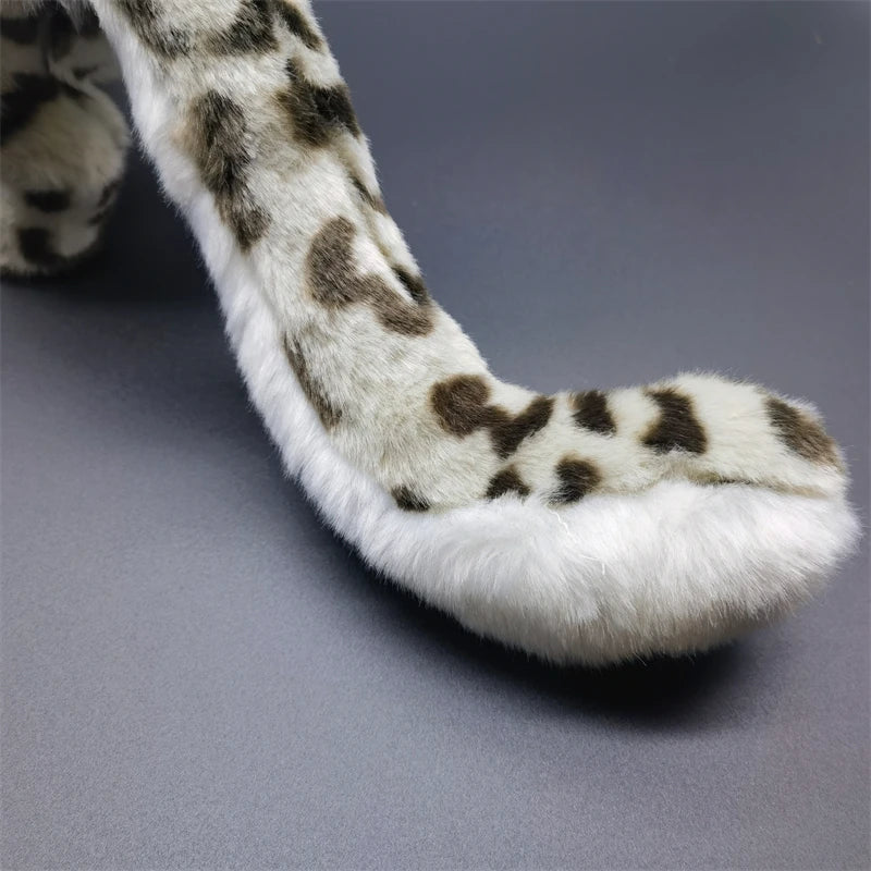 Big cat stuffed animal snow leopard collectible desk display