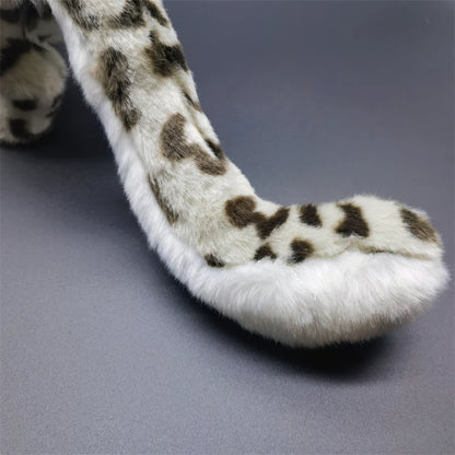 Big cat stuffed animal snow leopard collectible desk display