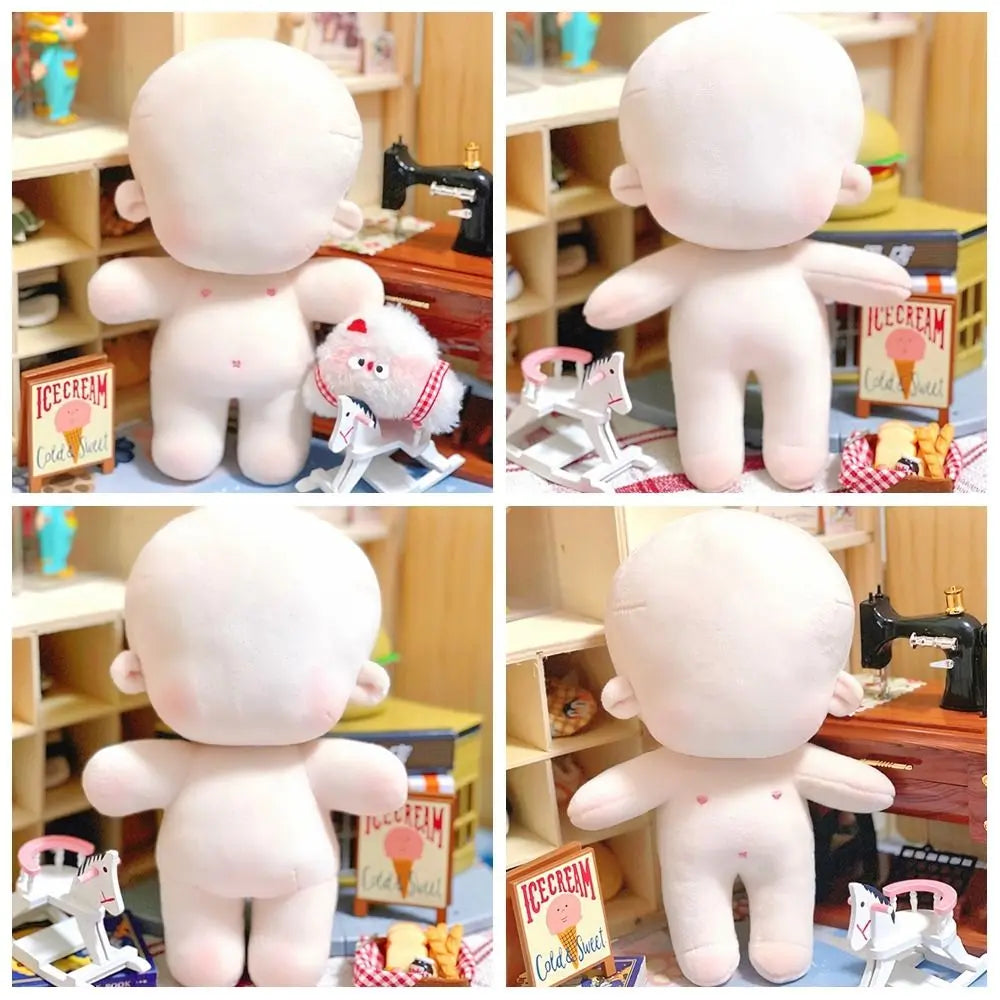 Blank plush doll 20cm size reference hand comparison
