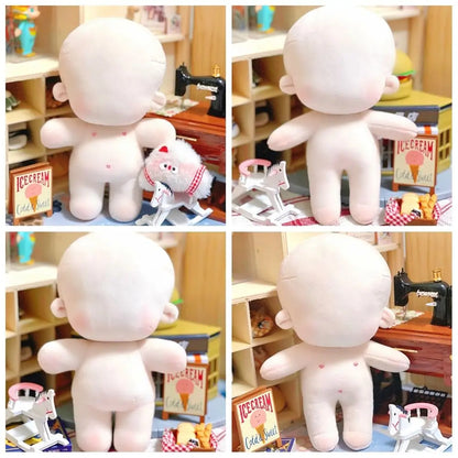 Blank plush doll 20cm size reference hand comparison
