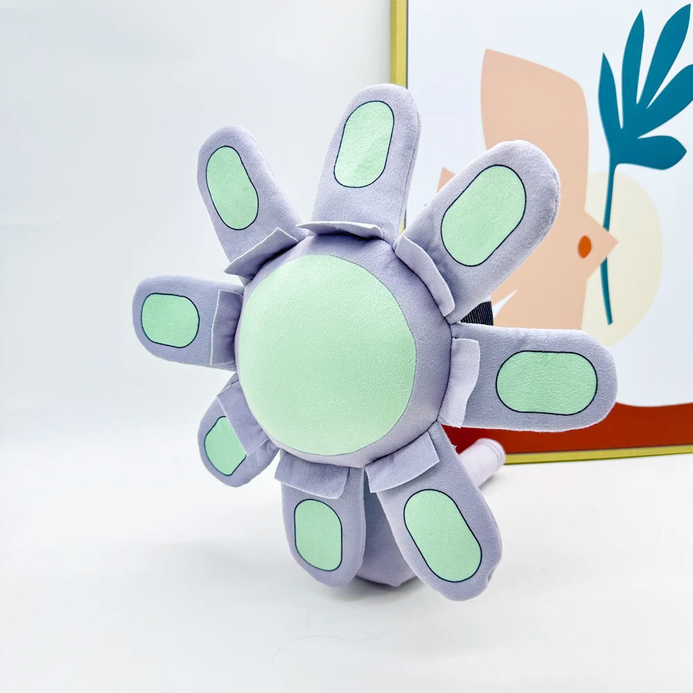 Bloom O'Bang plush rear view stitching and fabric quality
