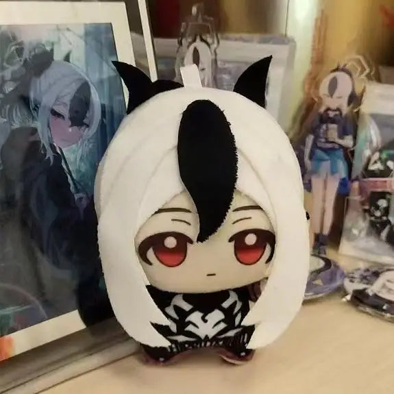 Blue Archive plushies Kayoko and Chise 10cm handmade fan toys side view
