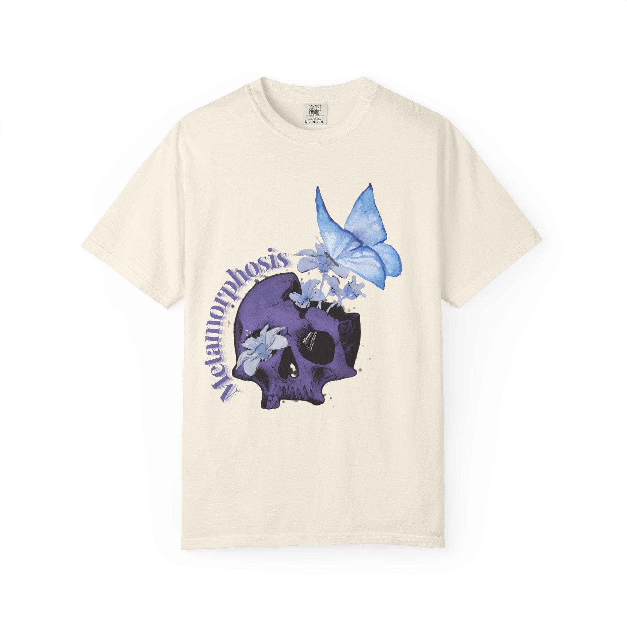 Witchcore Botanical Skull T-Shirt, Metamorphosis Floral Tee – Aprasi