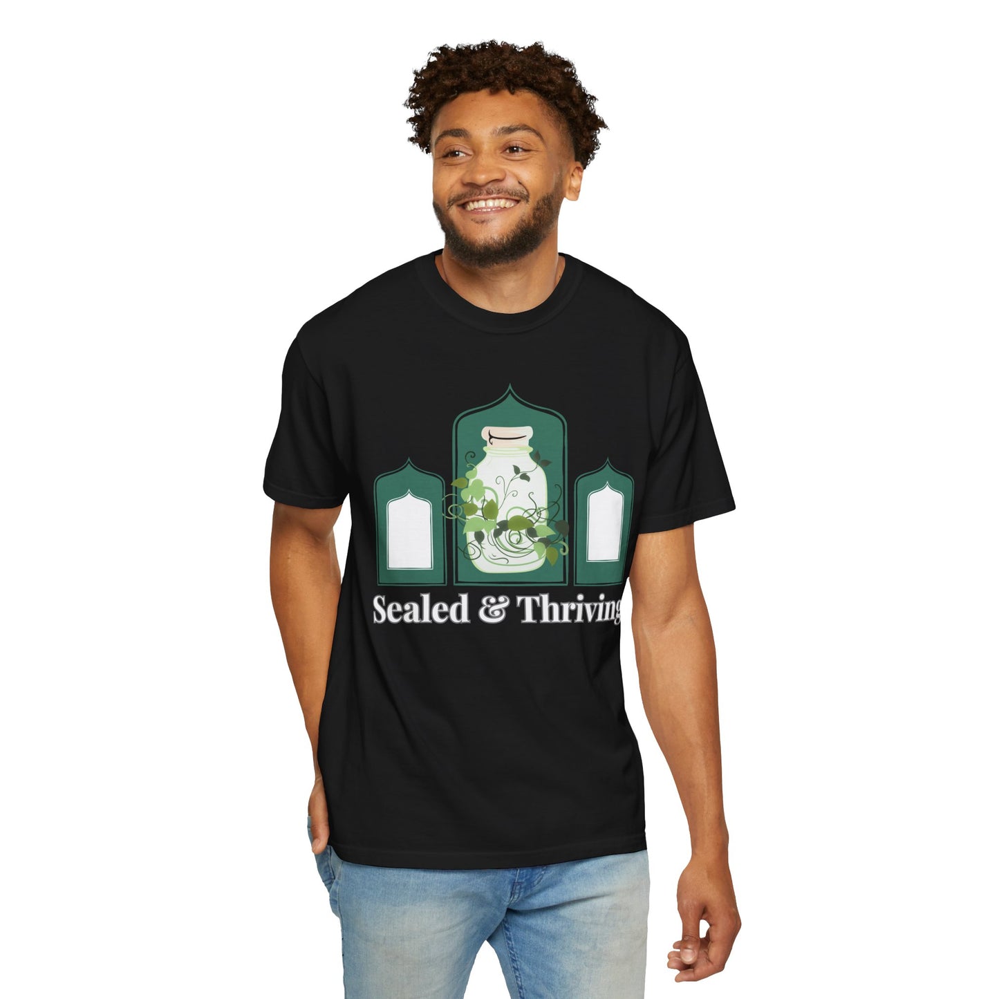 Botanical arch design shirt for plant enthusiasts