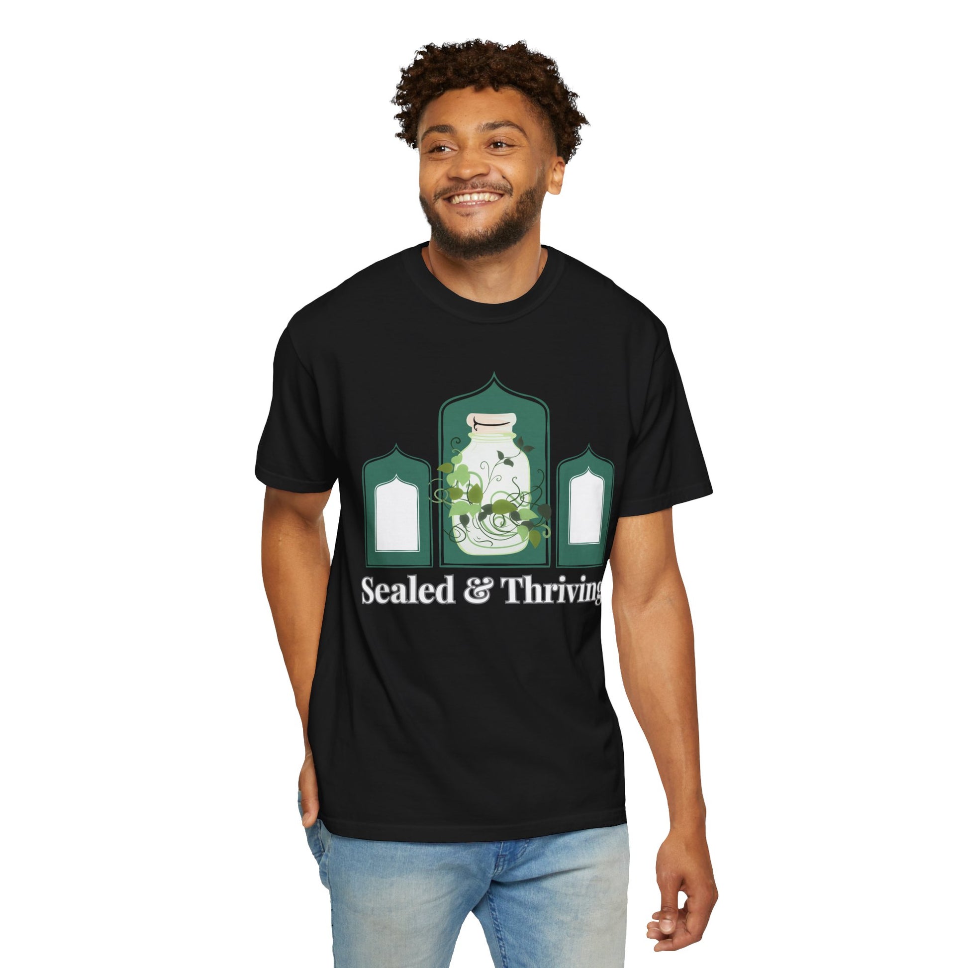 Botanical arch design shirt for plant enthusiasts