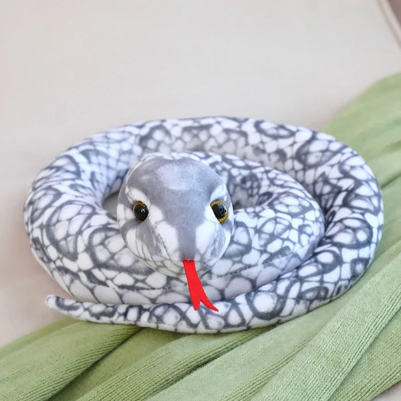 Brown realistic python plush 120cm natural snake body pillow