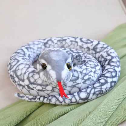 Brown realistic python plush 120cm natural snake body pillow