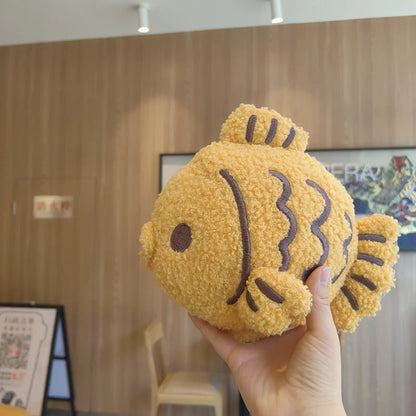 Bungeoppang plush cushion sitting upright product detail shot