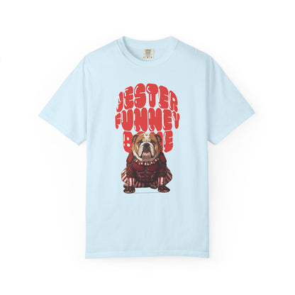 Cackle Crew graphic t-shirt with bulldog character illustration.