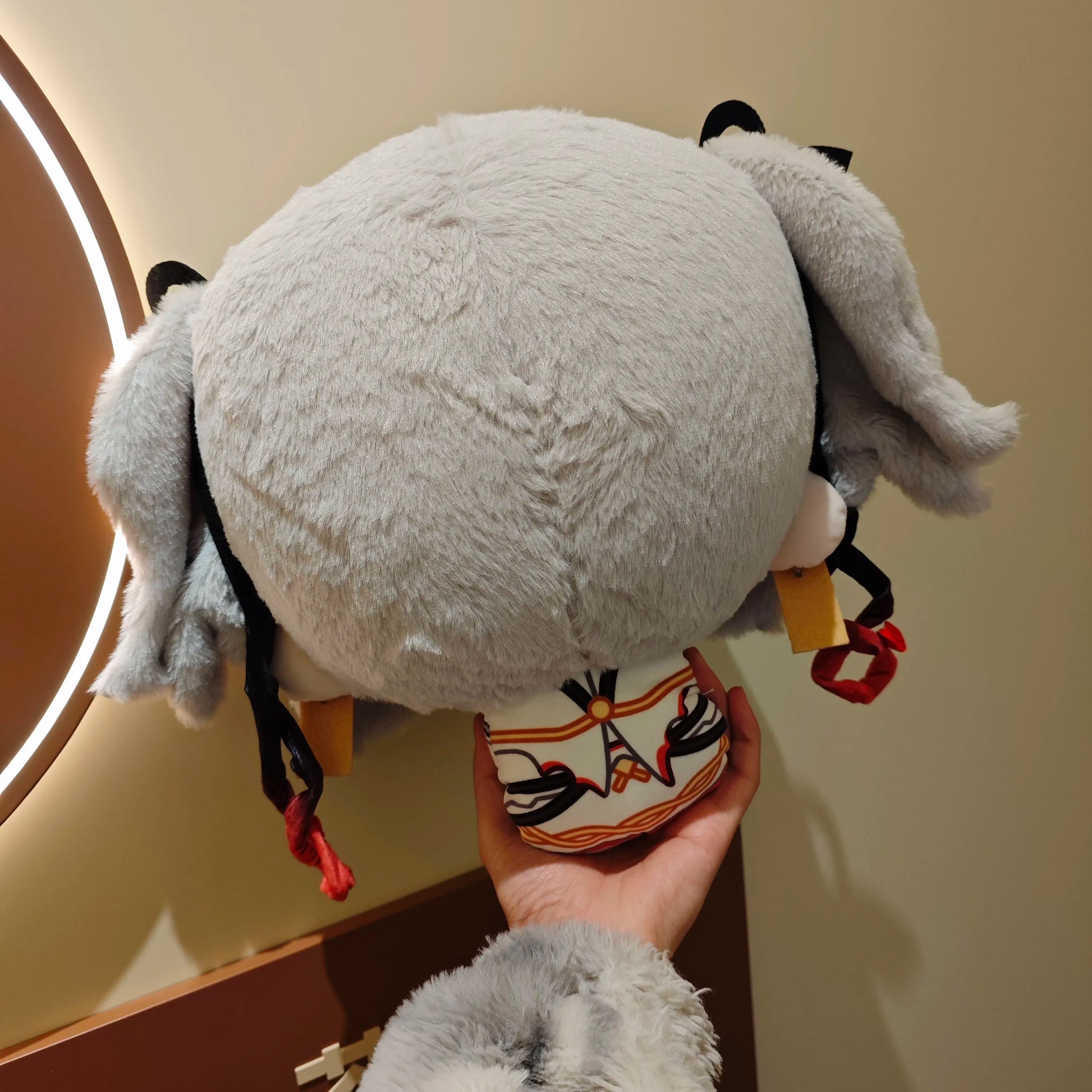 Camellya plush fan-inspired flower character handmade doll