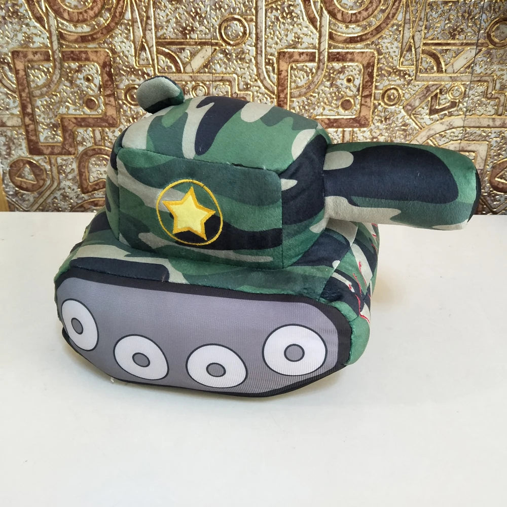 Camo stuffed animal 22cm compact size displayed on shelf