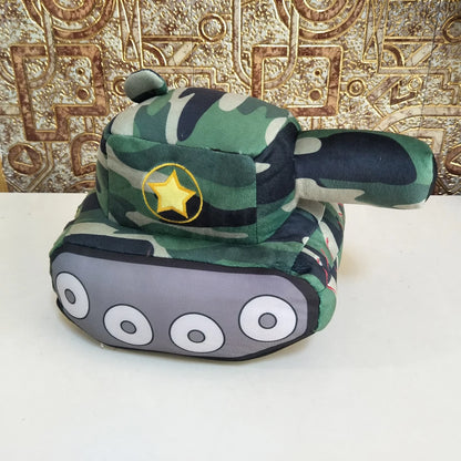 Camo stuffed animal 22cm compact size displayed on shelf