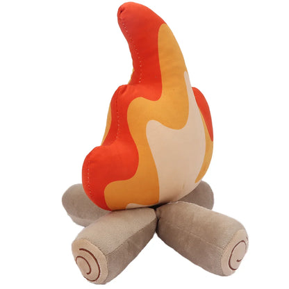 Campfire plush pillow for outdoor camping room decor