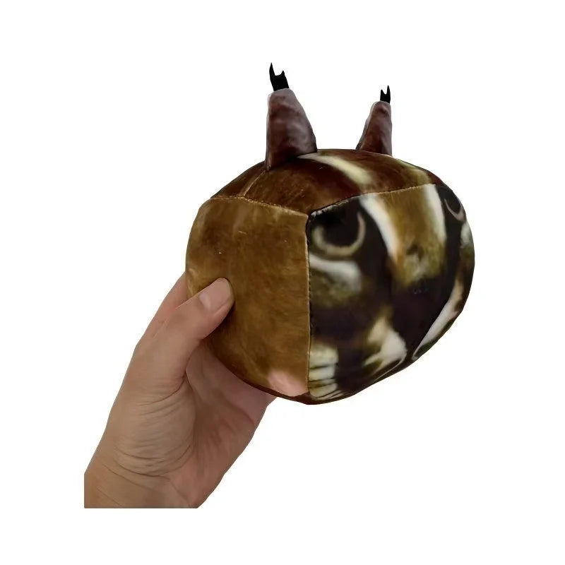 Caracal Plushie front view showing cute facial expression