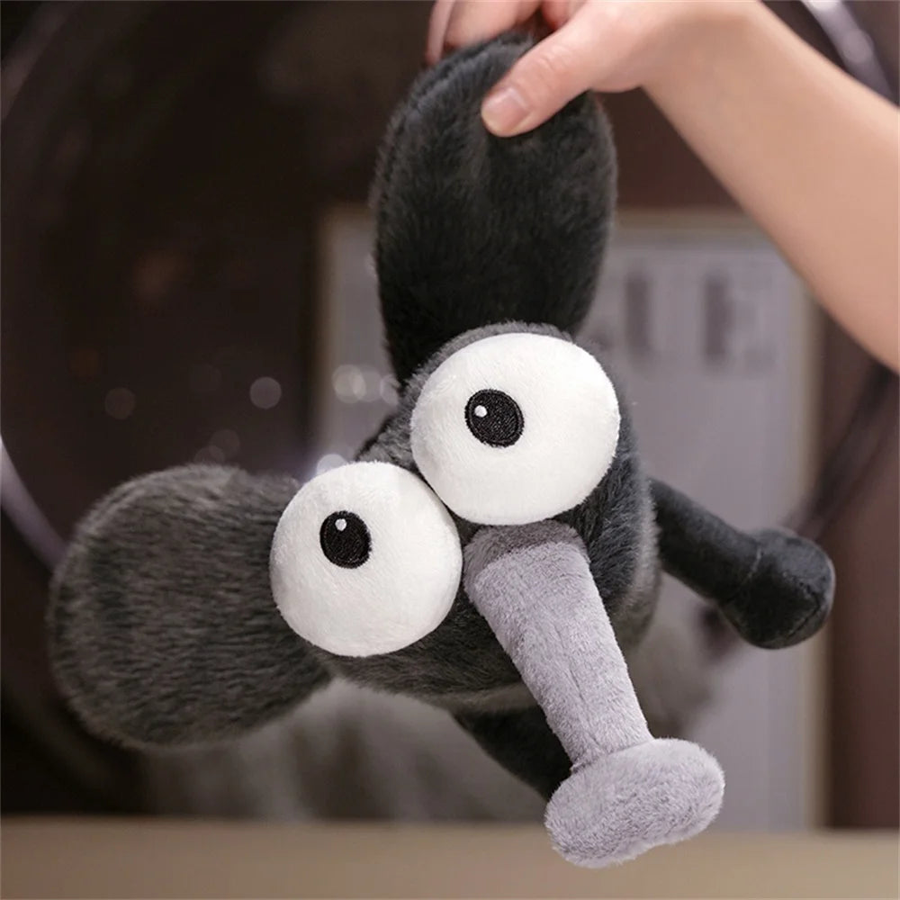 Cartoon mosquito plush Skeeter Grey variant front view full body
