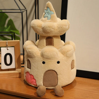 Castle plush 25cm size comparison held in hand for scale