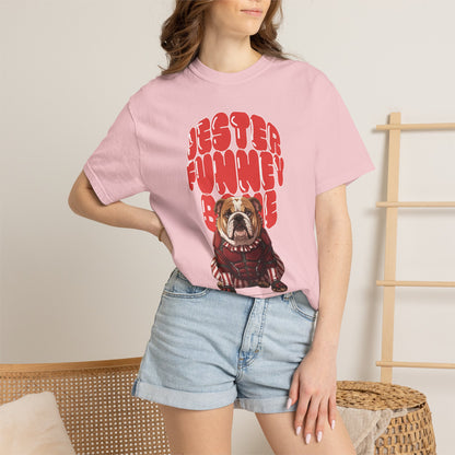 Casual fit dog-themed vintage tee.