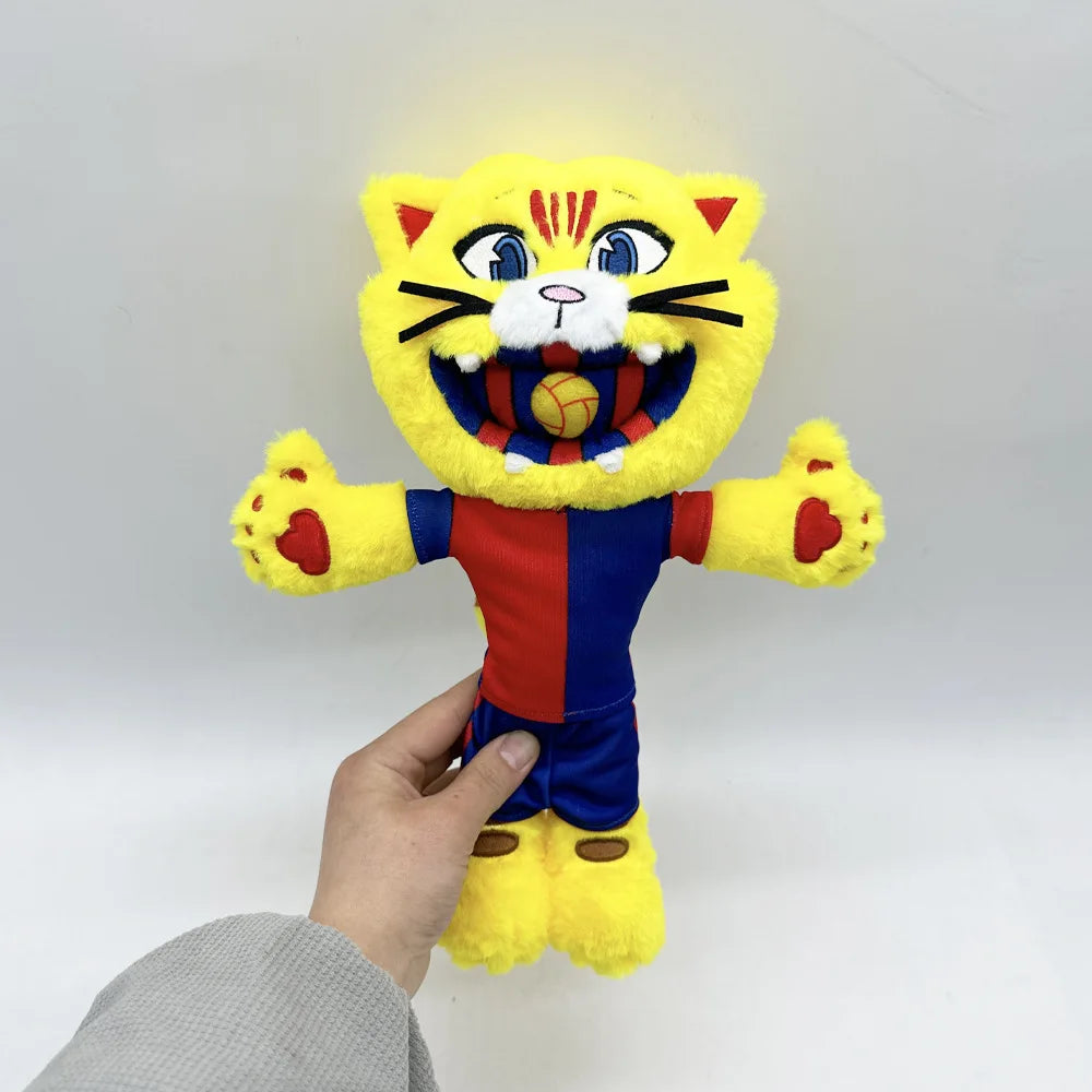 Catalan football club cat stuffed animal standing display
