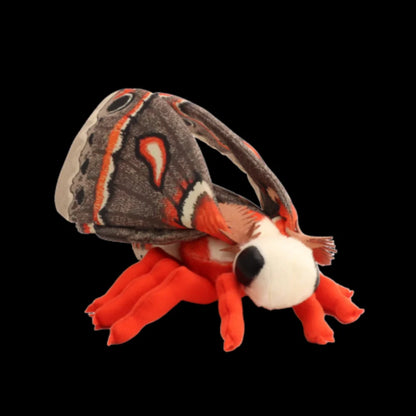 Cecropia Moth plush showing realistic eye spot patterns on wings