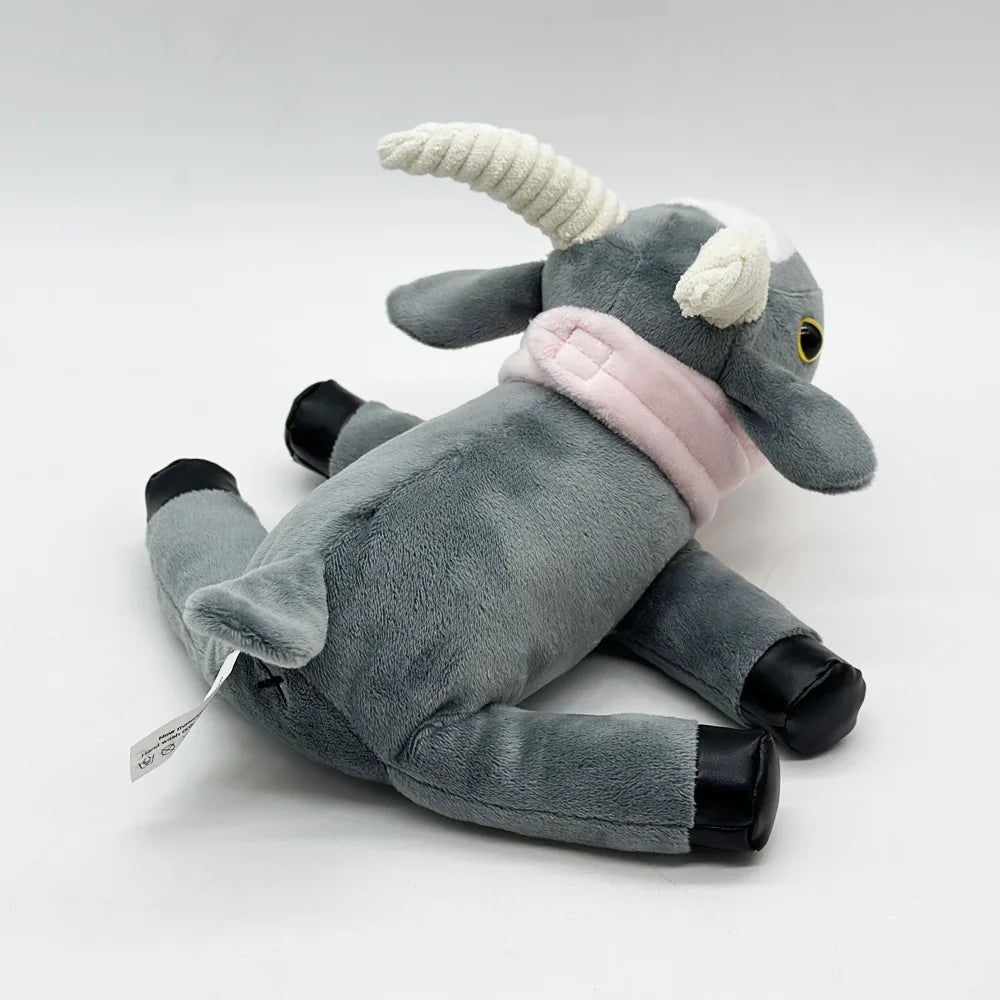 Chaos goat stuffed animal 22cm hand comparison size reference