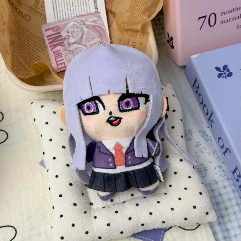 Chiaki Nanami plush 10cm chibi gamer with cat ear hairpin
