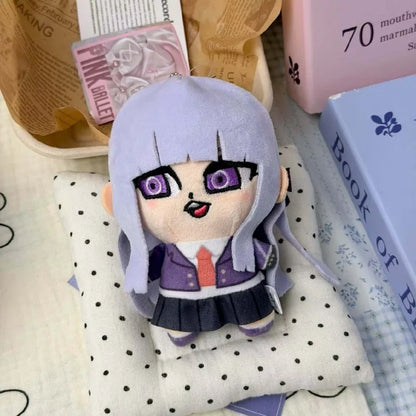 Chiaki Nanami plush 10cm chibi gamer with cat ear hairpin
