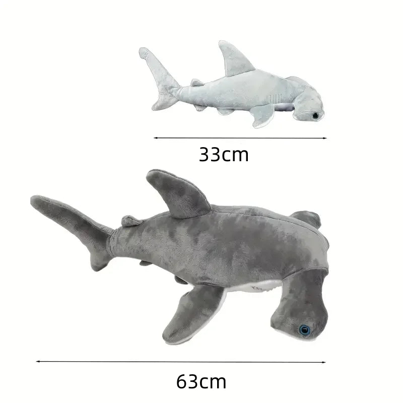 Child hugging Adult 63cm soft shark toy gift for ocean lover bedroom