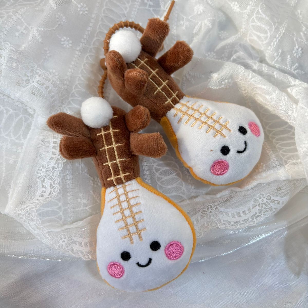 Chinese instrument plush pipa four string lute kawaii keychain gift