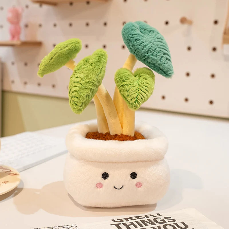 Chinese lucky plant stuffed toy fortune tree lucky bamboo kawaii plush set