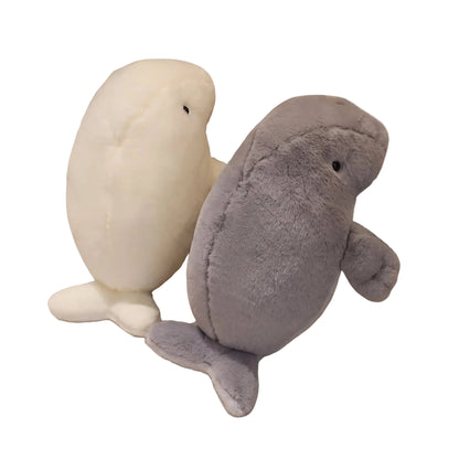 Chonky sea cow plushie in gray 50cm on white background