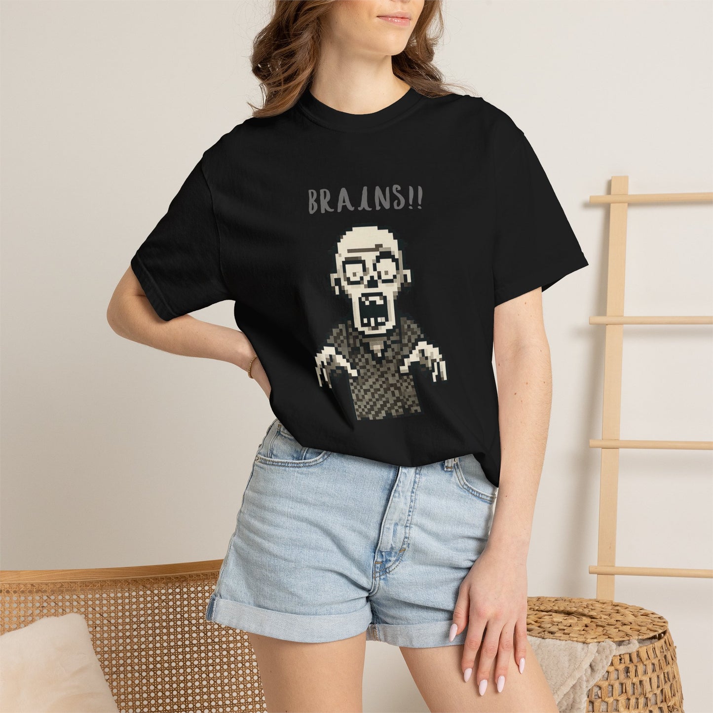 Classic horror gaming pixel art shirt.