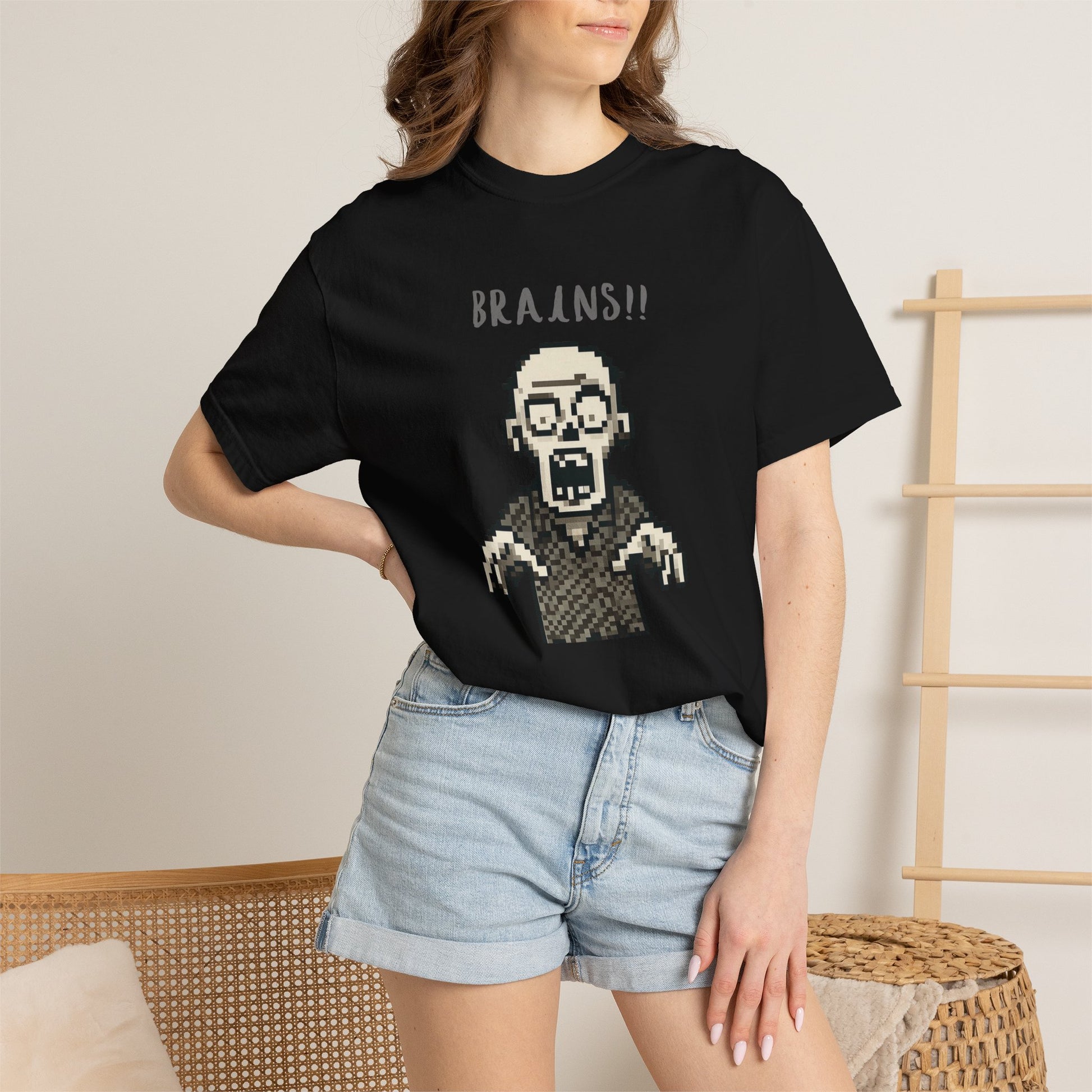 Classic horror gaming pixel art shirt.