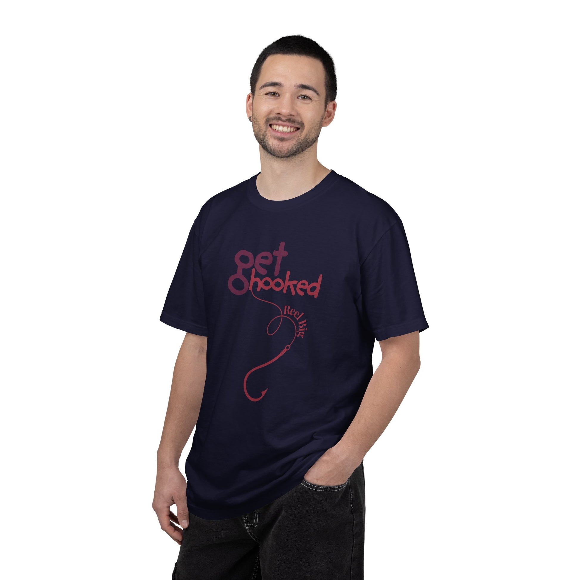 Clean product shot of the vintage style fishing shirt on a solid white background.