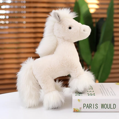Close-up detailing the premium PP cotton filling inside the pony pony horse plush