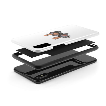 Close-up of Moo Deng baby hippo artwork on phone case