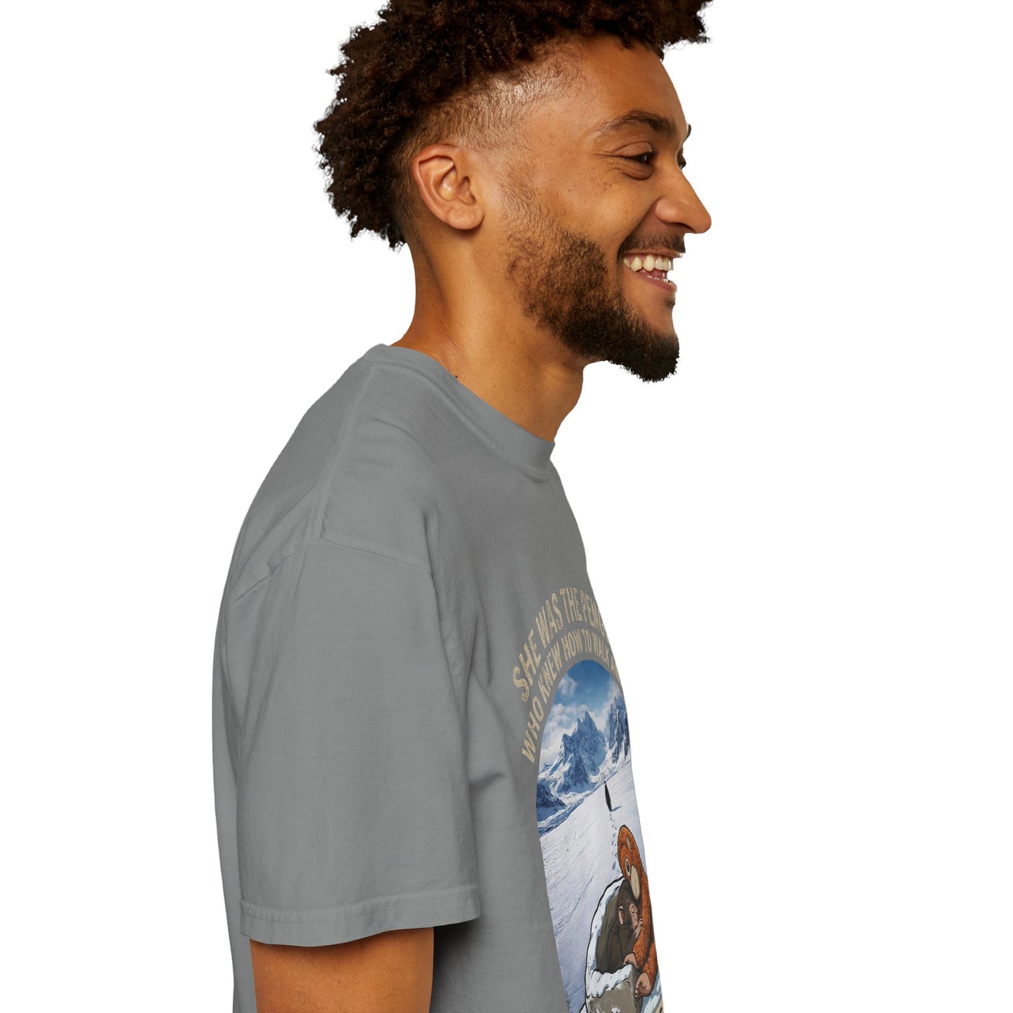 Close-up of Punch Monkey and Lonely Penguin high-quality screen print detail.