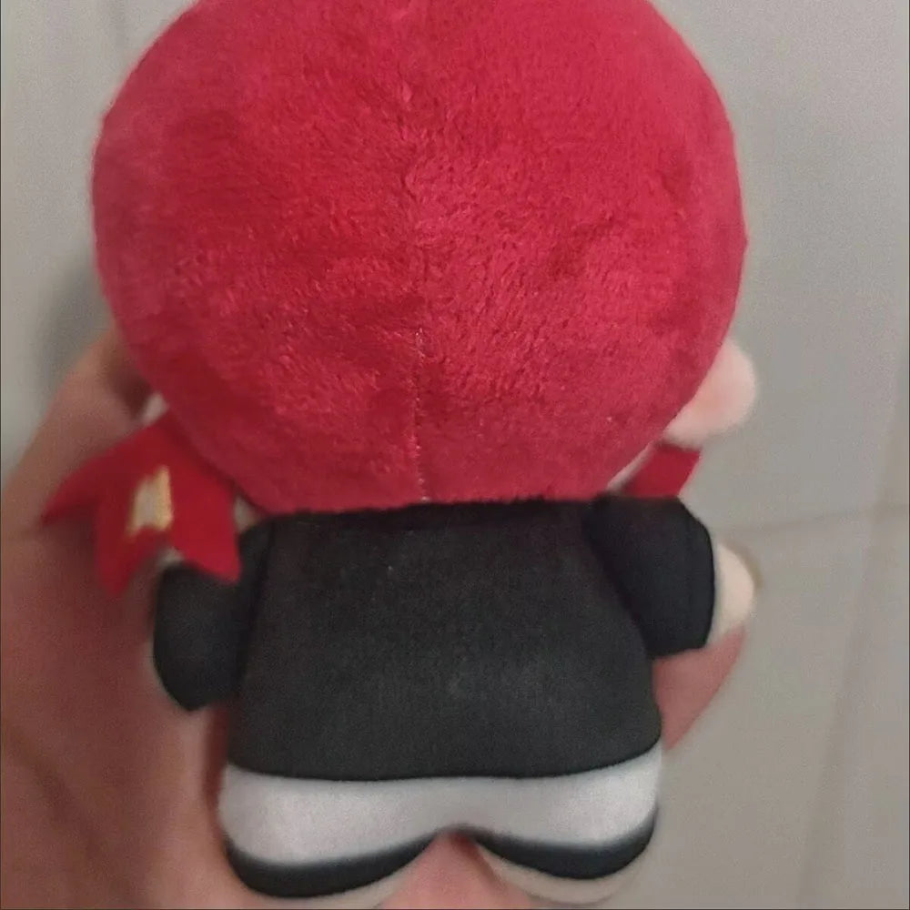 Close-up of Tayama plushie face detail piercings punk anime figure