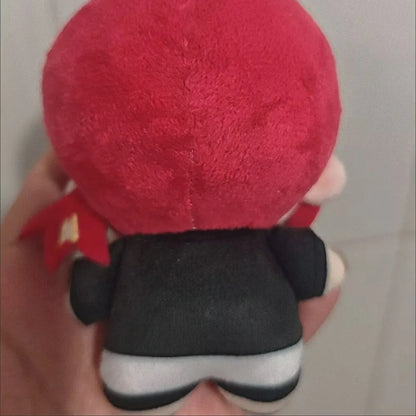 Close-up of Tayama plushie face detail piercings punk anime figure