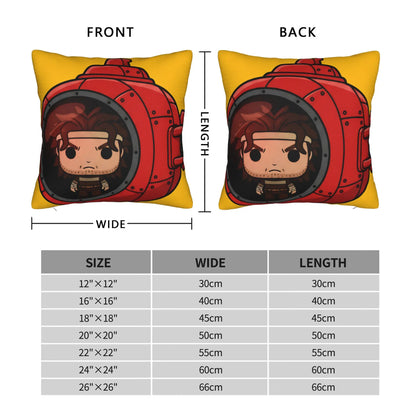 Close-up of non-toxic polyester peach skin fabric on pillow cases.