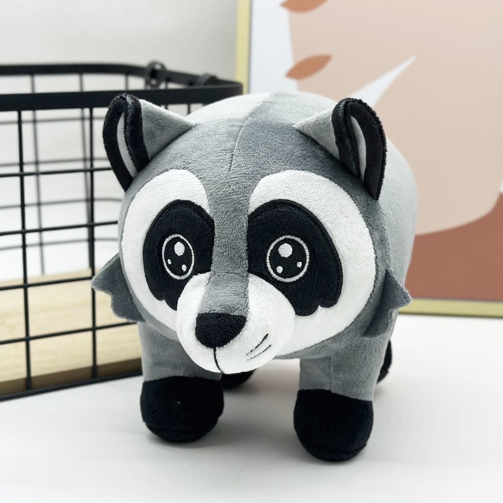 Close-up of the Jimothy plush highlighting its round, compact, short-spine silhouette.