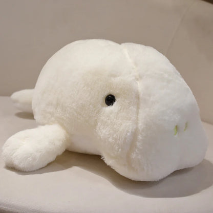Close up of PP cotton soft plush pillow sea cow texture